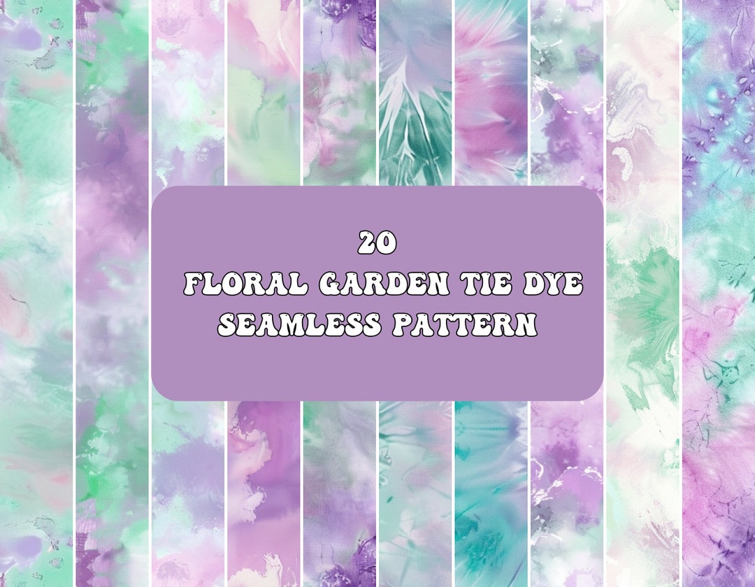 20 Mint Lavender Tie Dye Digital Paper | Pastel Tie Dye Seamless ...