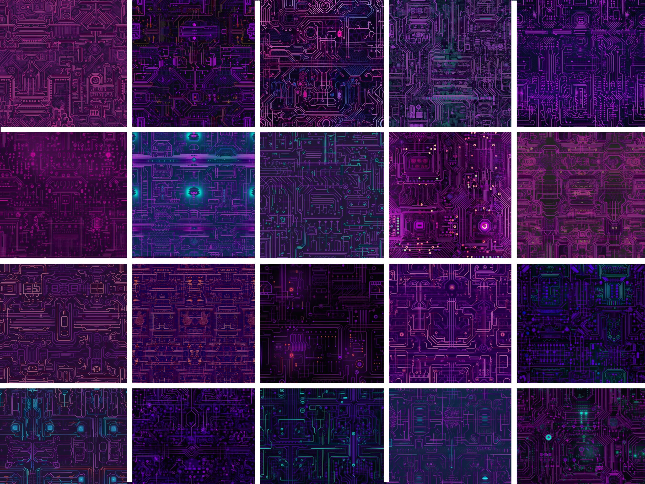 Multicolor Circuit Board Seamless Patterns: Super Mega Bundle (120) - Etsy