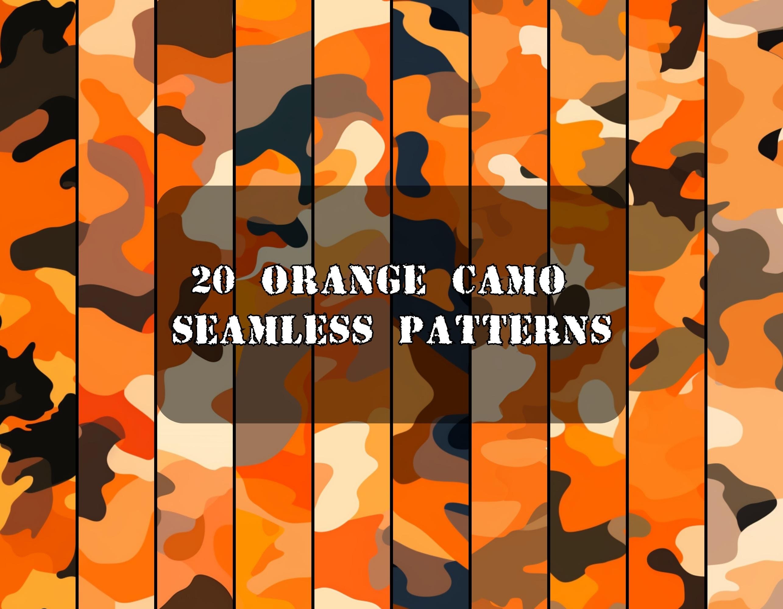 20 Orange Camo Digital Paper Orange Camo Seamless Orange Camo