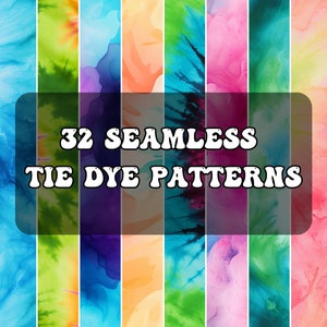 32 Tie-Dye Digital Paper | Tie-Dye Seamless | Tie-Dye Patterns | Tie-Dye Scrapbook | Tie-Dye Patterns | Tie-Dye Digital Download | 400 ppi