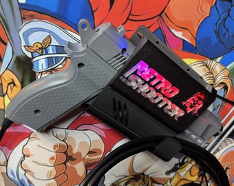 RGB RetroShooter Arcade Lightgun Holster for Retro Shooter RS3 Reaper light guns with wire management