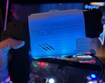RGB NAMCO LOGO Arcade Lightgun Holster for Time Crisis or Point Blank gun with wire management