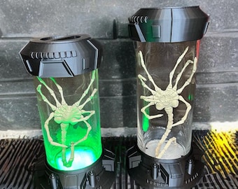 Large Alien Stasis container Specimen Face hugger Embryo Jar Movie Prop Replica over 16 inches tall!