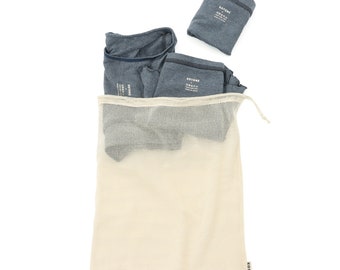 Organic cotton laundry mesh bags