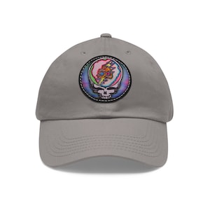 Grateful Dead Steal Your Face Jerry Garcia Cap mit Lederpatch