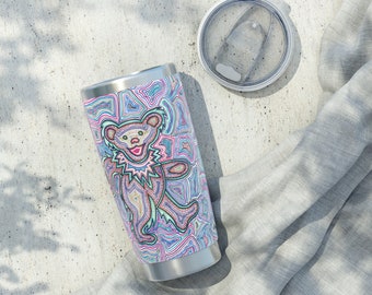 Psychedelic Camouflage Dead Bear Vagabond 20oz Tumbler