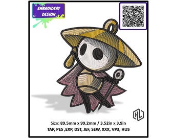 Hollow Knight Sherma Embroidery Design, PES DST SEW File (Digital Download)