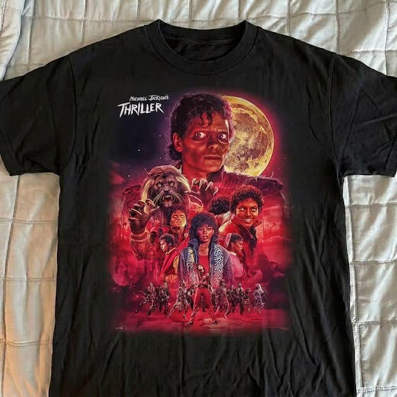 Michael Jackson Thriller Shirt Horror Music Movie Graphic Tee Black, Best Popular Shirt Captain Eo Unisex Best Tshirt