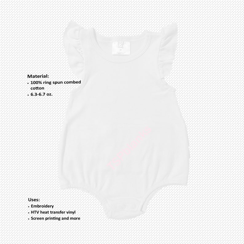 Blank Baby Girls' Flutter Angel Sleeve Bubble Romper Etsy