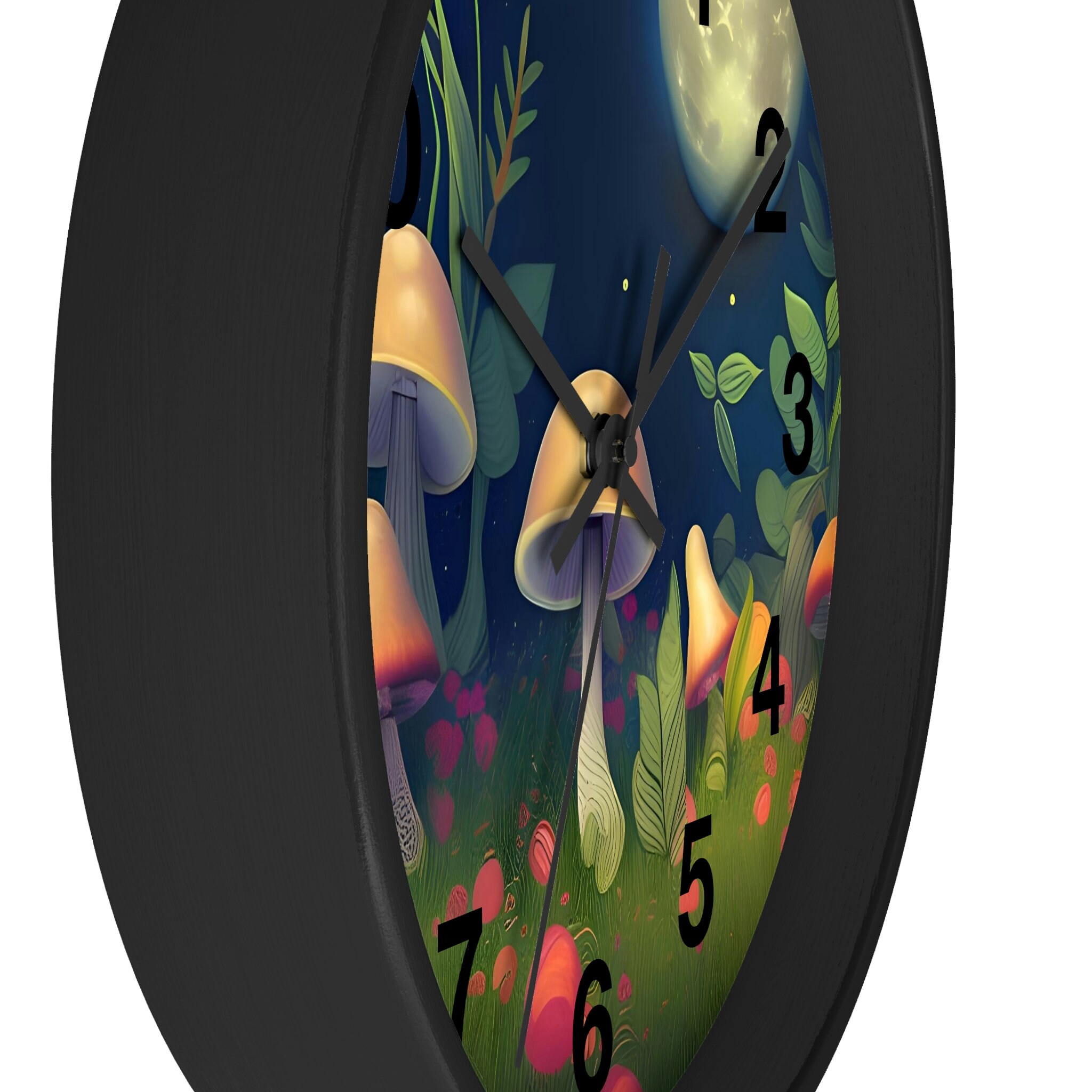 Botanical Mushroom Wall Clockmushroom Nature Lover 10 Etsy