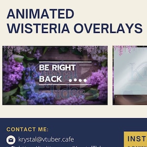 Cute | Wisteria | Flowers | Overlays Animated Twitch | YouTube | Facebook Gaming