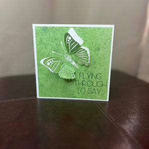 Pop out Butterfly Thank You Card: Handmade Cards