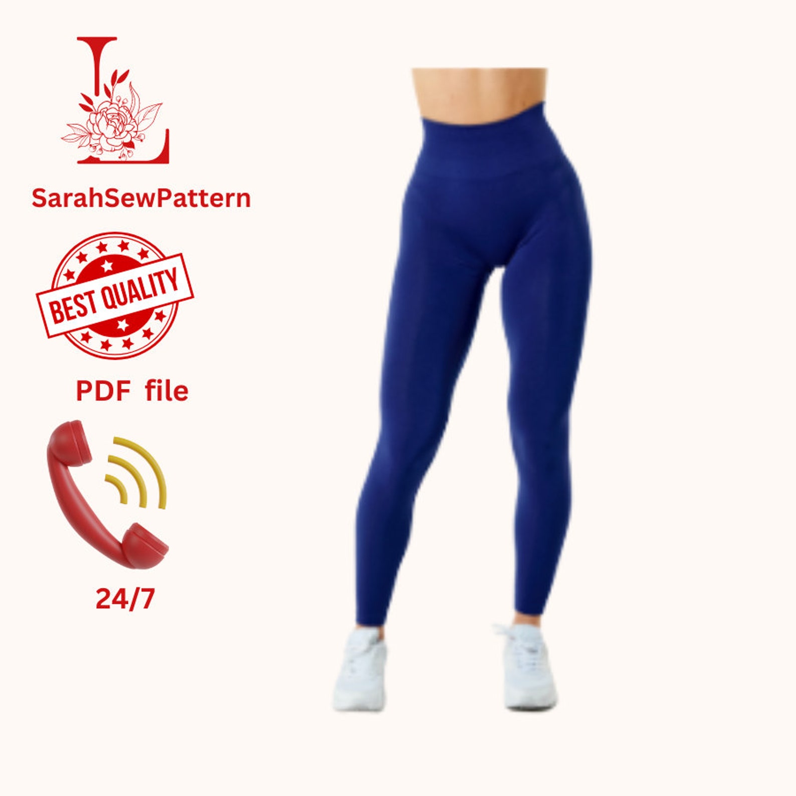 Legging Pattern | Indigo Women Legging | PDF Sewing Pattern | Legging ...