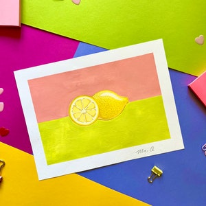 Hand painted lemons with Gouache