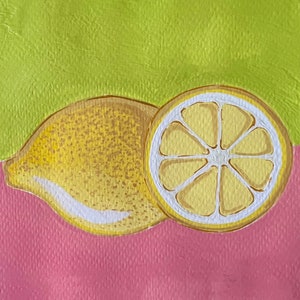 Hand painted lemons with Gouache image 2