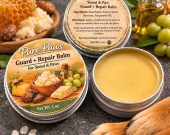 Pure Paws Dog Balm | Shea, Kokum, Beeswax Paw & Nose Moisturizer