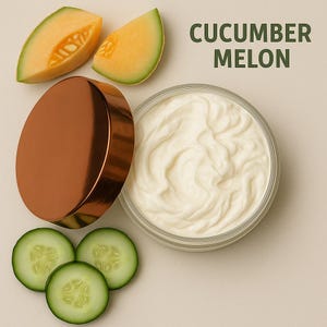 Cucumber Melon Cocoa Shea Body Butter - Deep Moisturizing - Hydrating - Natural Skin Care