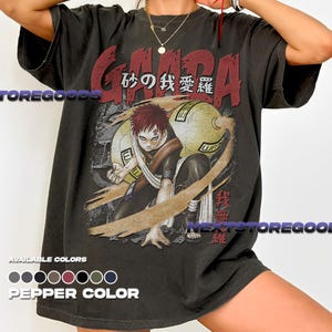 Gaara Anime T-Shirt: Retro Sand Shinobi Graphic Tee