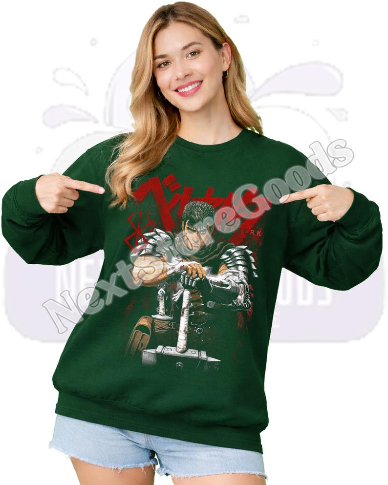 Berserk Guts Anime T-Shirt: Vintage Japanese Manga Style ID image 8