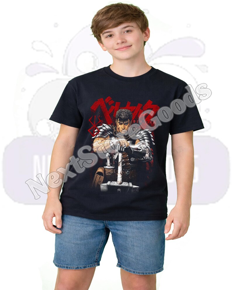 Berserk Guts Anime T-Shirt: Vintage Japanese Manga Style ID image 10