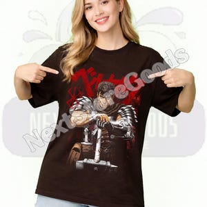 Berserk Guts Anime T-Shirt: Vintage Japanese Manga Style ID image 6