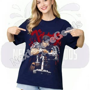 Berserk Guts Anime T-Shirt: Vintage Japanese Manga Style ID image 5