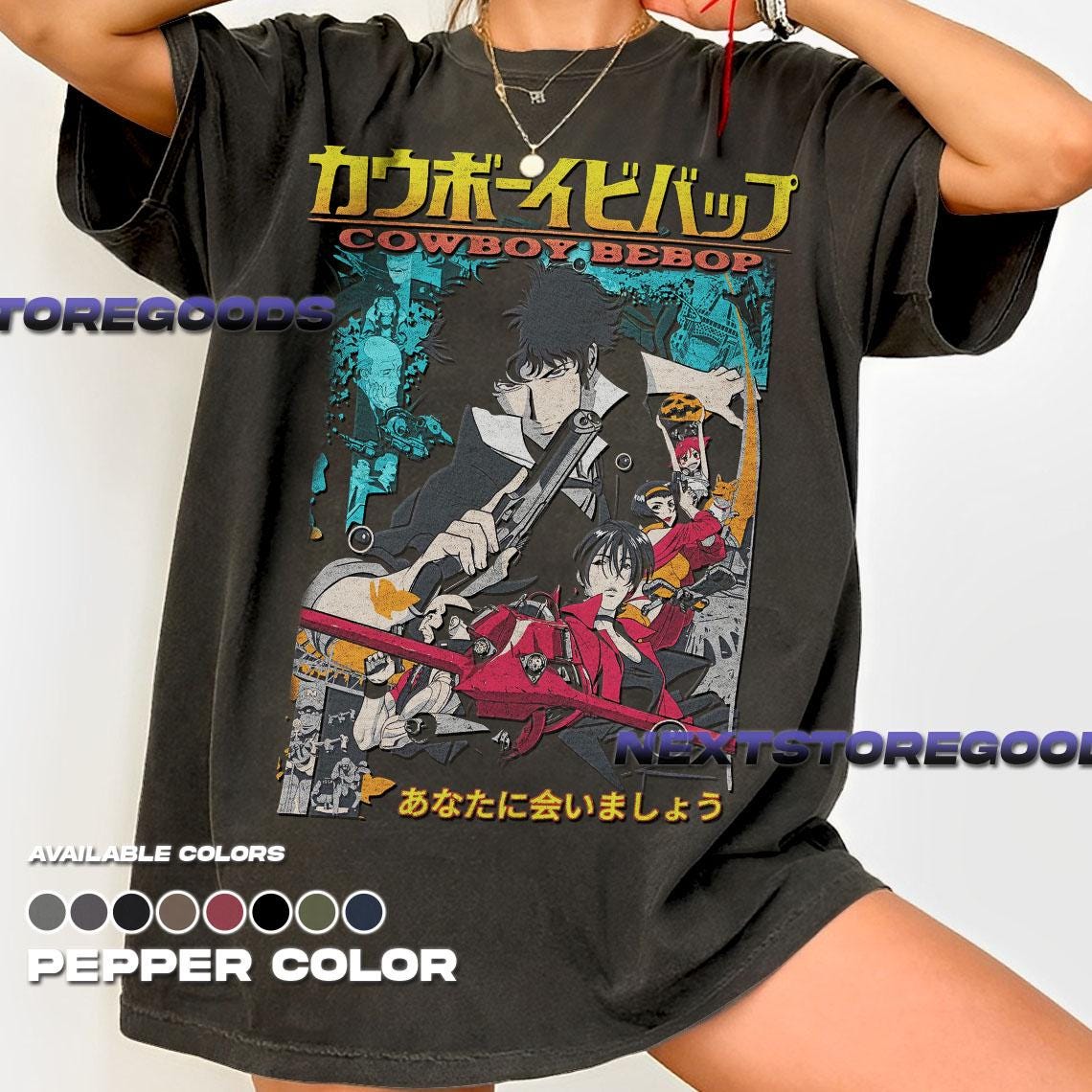 カウボーイビバップ アニメ Tシャツ: 宇宙賞金稼ぎ 90年代マンガ ID