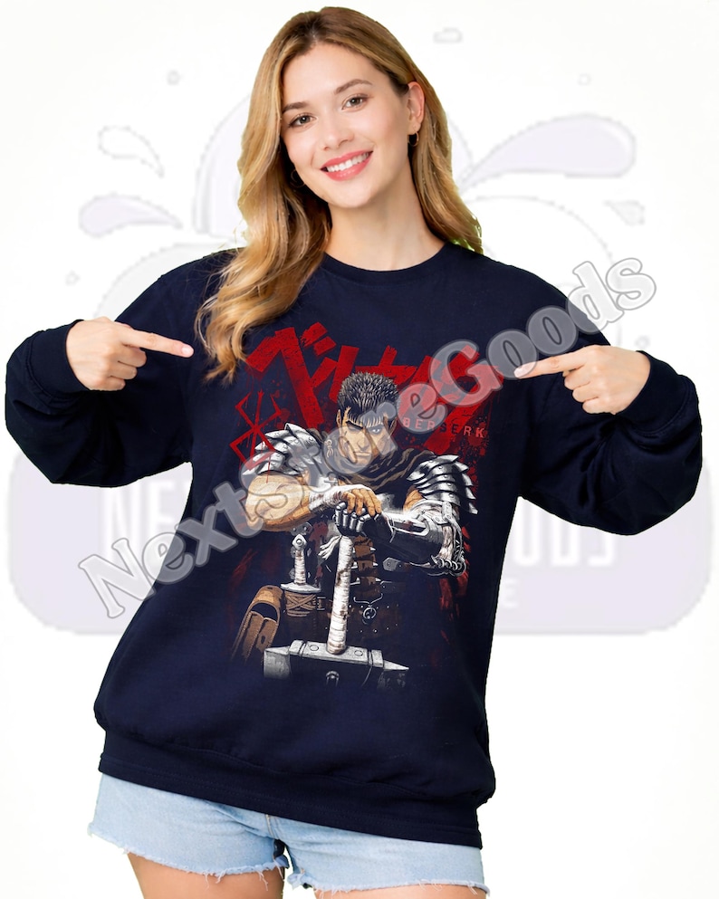 Berserk Guts Anime T-Shirt: Vintage Japanese Manga Style ID image 9