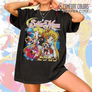 Koszulka z anime Sailor Moon: japońska koszulka z grafiką mangi zdjęcie 3