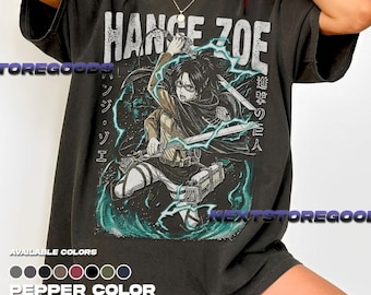 Hange Zoe Anime Shirt: Vintage Manga Style, Comfort Colors ID