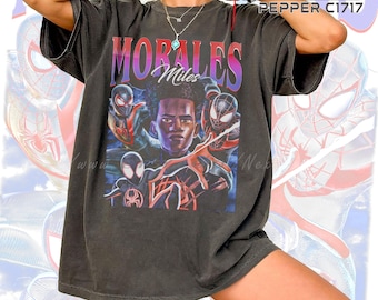 Miles Morales Spider-Verse Vintage T-Shirt: Gamer Gift ID