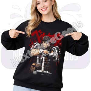 Berserk Guts Anime T-Shirt: Vintage Japanese Manga Style ID image 7