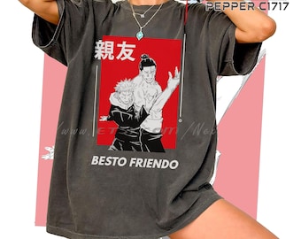 Besto Friendo Anime T-Shirt: Comfort Colors, Gildan - Anime Apparel ID