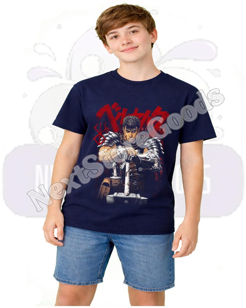 Berserk Guts Anime T-Shirt: Vintage Japanese Manga Style ID image 11