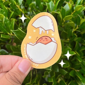 Feeling egg-cellent egg breakfast Sticker | Laminated Die cut sticker, Waterproof | Laptop decal | Scrapbooking | Journal