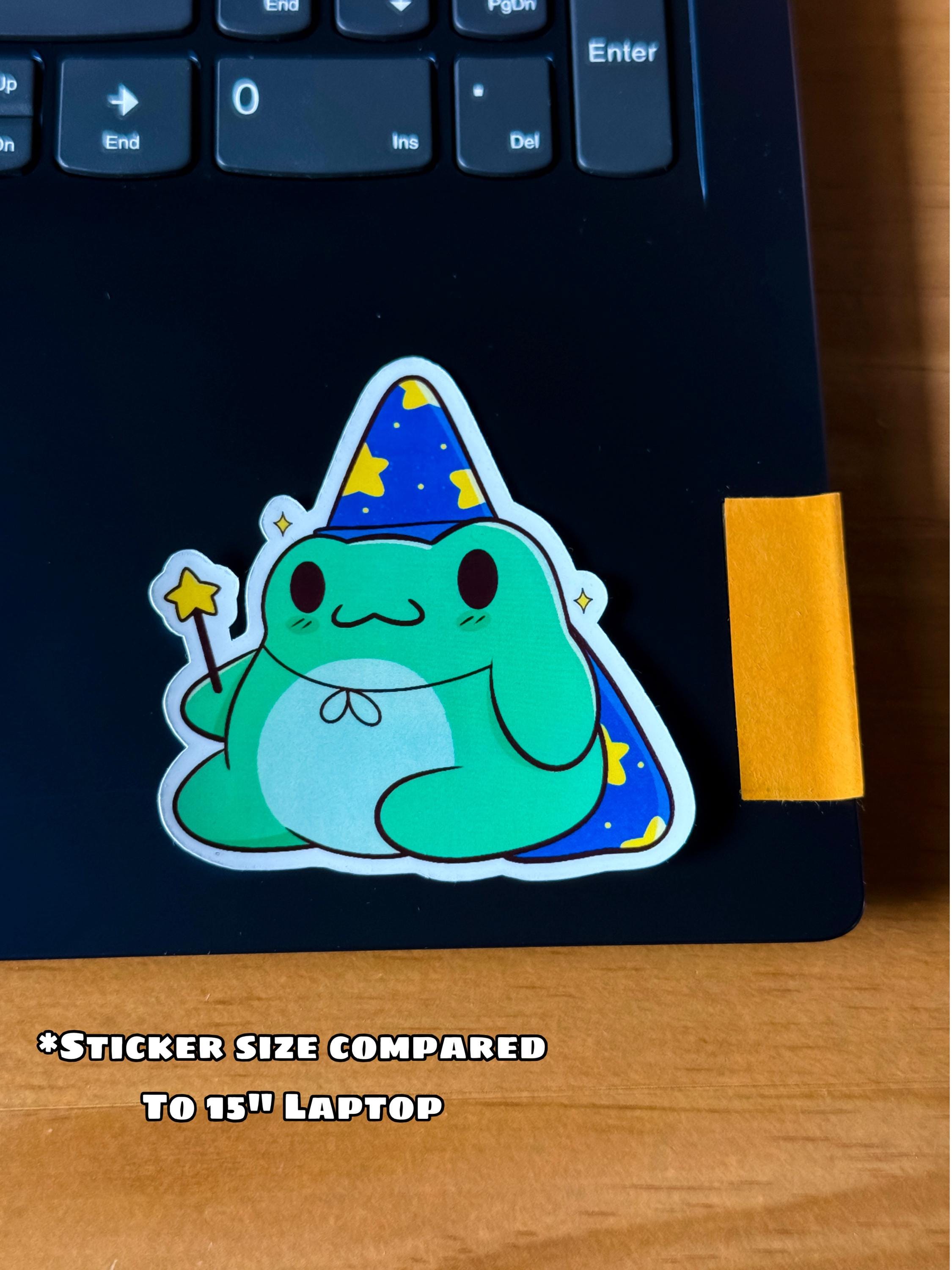 Wizard Frog Sticker, Glossy Waterproof Sticker, Frog Funny Sticker - Etsy