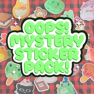Oops! Mystery sticker pack | Grab bag | Discounted stickers | Blind bag | Laptop decal | Die cut stickers | Surprise