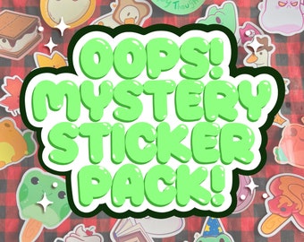 Oops! Mystery sticker pack | Grab bag | Discounted stickers | Blind bag | Laptop decal | Die cut stickers | Surprise