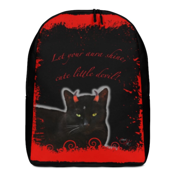 Backpack - Cute little cat devil / Collection: Created in Hell