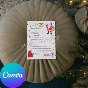 Carta a Santa Claus lista para usarse.