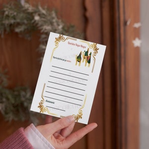 Editable Carta a los Reyes Magos