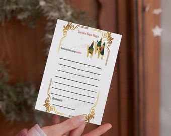 Editable Carta a los Reyes Magos