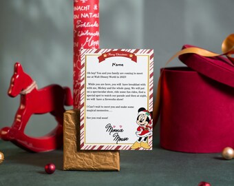Editable Minnie Mouse Christmas Letter