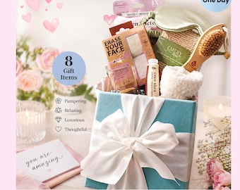 Luxury Spa Box Gift Set Wellness Package Self Care Relaxation Kit Bath Essentials Stress Relief Birthday Present Mom Surprise Pamper gift