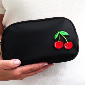 Cherry makeup bag Cute cosmetic bag Cherry bags Fruit bags Cute makeup bag Cosmetics bag pouch Travel accessory gift for friend birthday