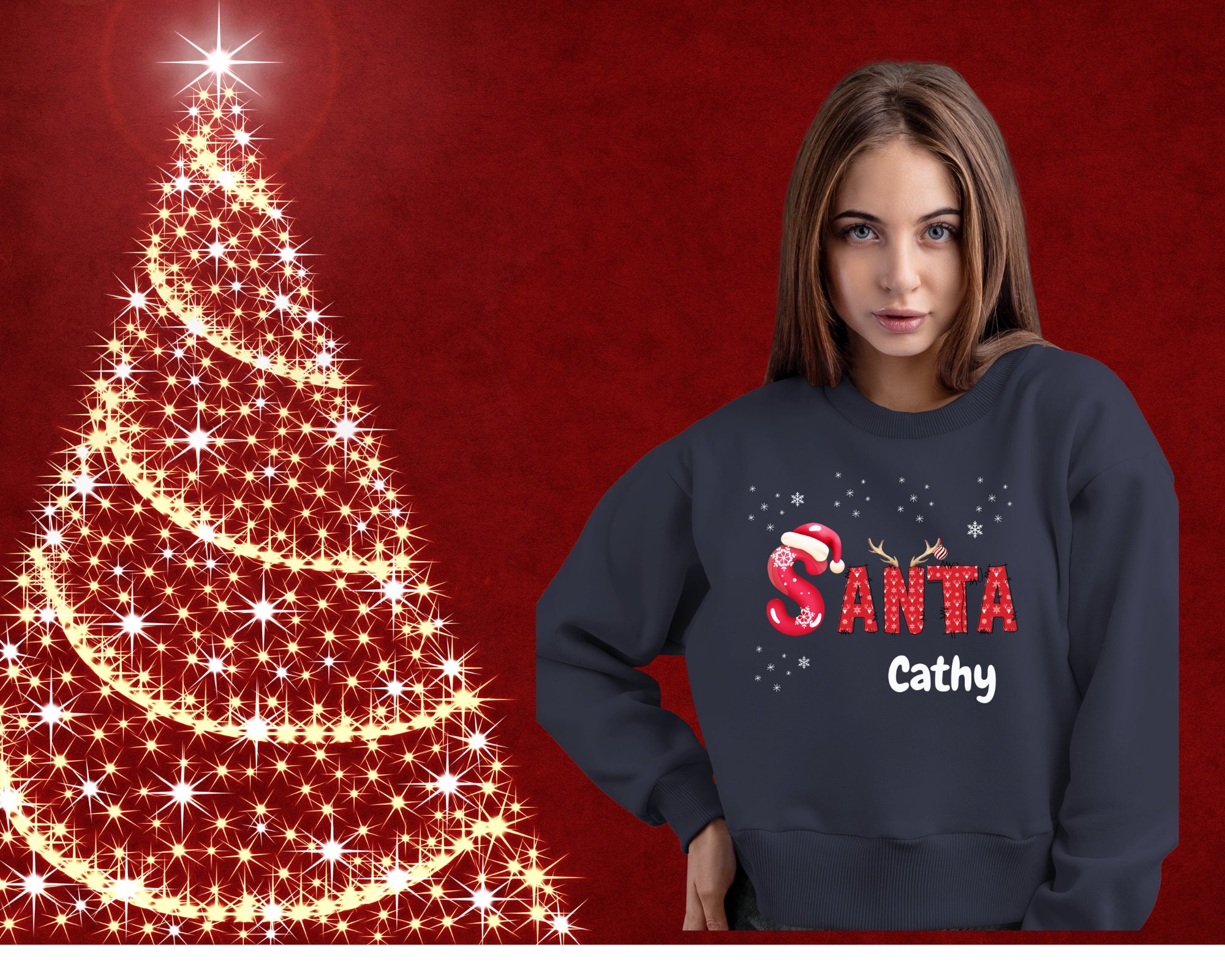 Personalized Christmas Sweatshirts for Women Personalized Family