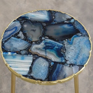 Round Agate Coffee Table, Handmade Kitchen Counter Tops, Personalized Home Decor