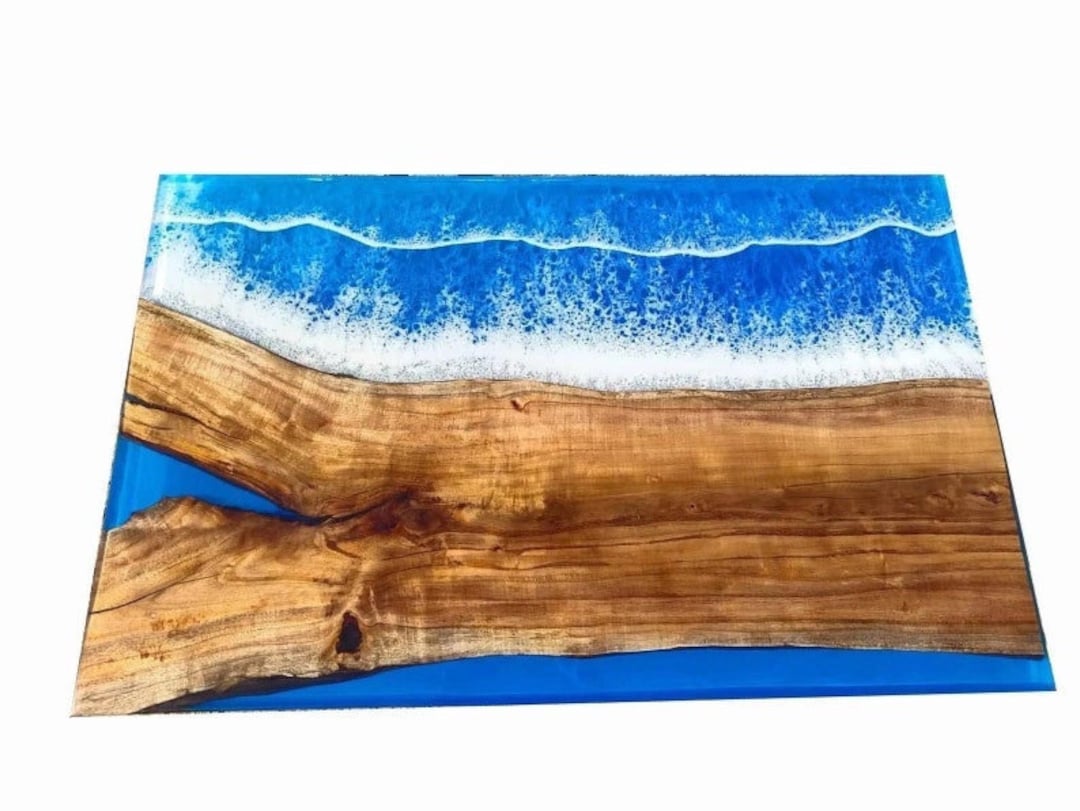 Ocean Waves Epoxy Resin Dining Table, Kitchen Counter Top, Handmade ...