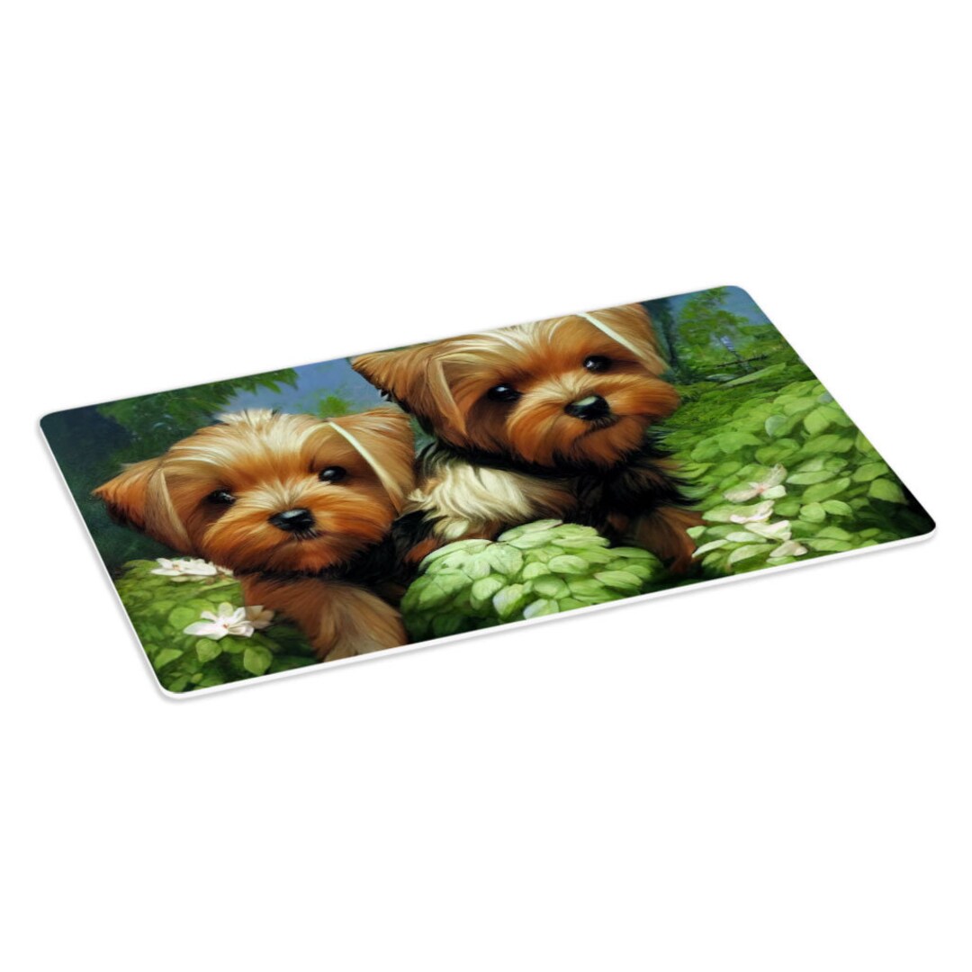 Puppy Print Placemats 2 PCS Cute Placemats for Kitchen Table Animal ...