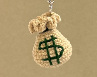 Dollar Sign Money Bag Crochet Pattern Money Sack Amigurumi Keychain Pattern DIY Gifts - PDF Crochet Pattern